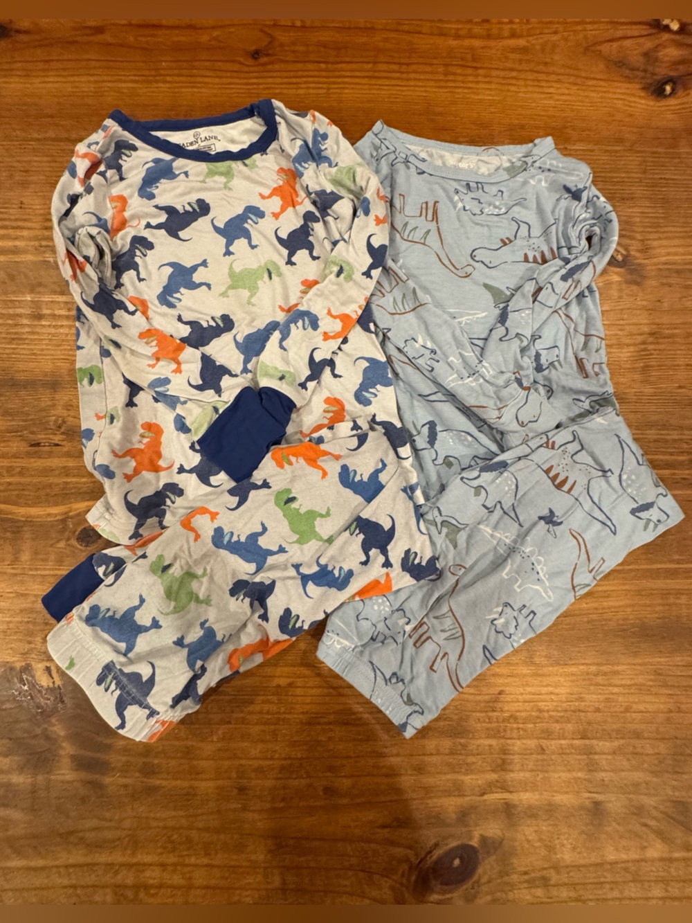 Kids Dinosaur Print Pajama Set - Blue & Multicolor